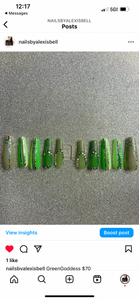 Green Goddess Length Nail Extension