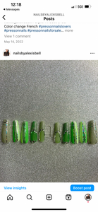 Green Goddess Length Nail Extension